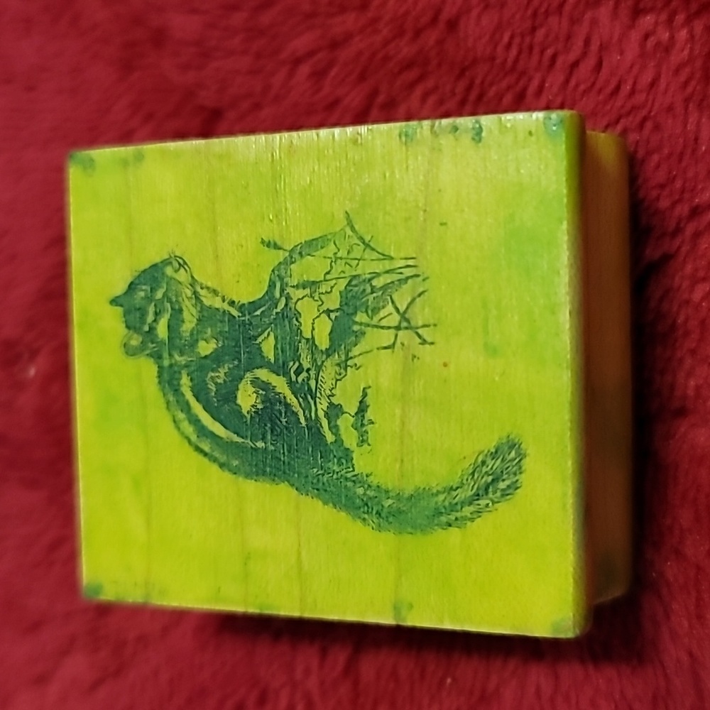 Chipmunk Wooden Rubber Stamp